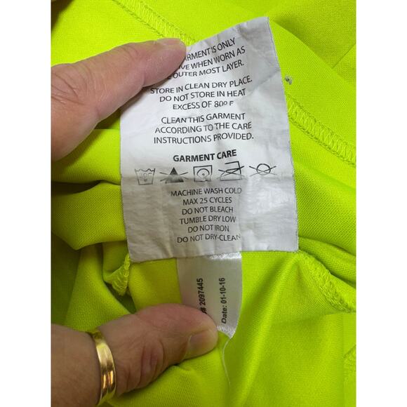 Proper Men’s Hi Visibility Safety Polo Shirt Yellow/Green ANSI Class 2 - Picture 4 of 8